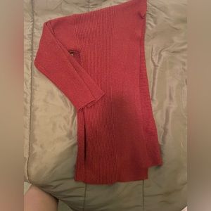 Red cardigan